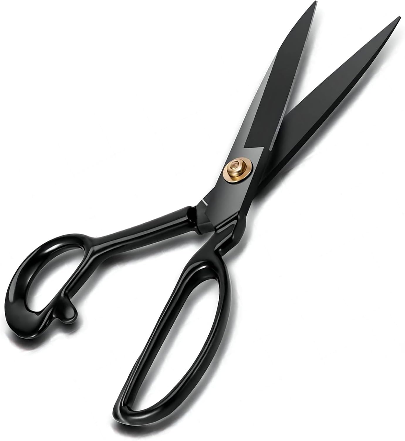 10-Inch Fabric Scissors - High Carbon Steel Sharp Tailor Scissors for Cutting Fabric, Clothes, Leather & Materials (Right-Handed, Black)
