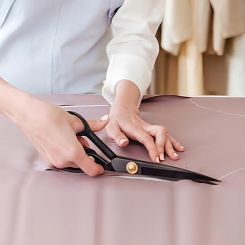 10-Inch Fabric Scissors - High Carbon Steel Sharp Tailor Scissors for Cutting Fabric, Clothes, Leather & Materials (Right-Handed, Black) - Image 5