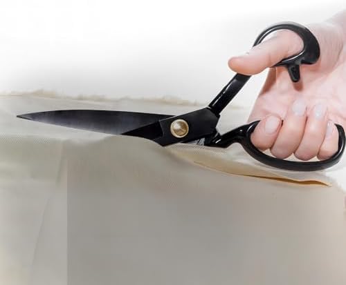 10-Inch Fabric Scissors - High Carbon Steel Sharp Tailor Scissors for Cutting Fabric, Clothes, Leather & Materials (Right-Handed, Black) - Image 8