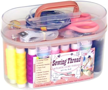 40 Spools of Sewing Thread,Gift Box Portable Basic Sewing Repair Kits (Orange)