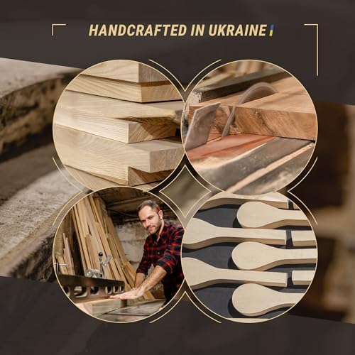 BeaverCraft Wood Carving Spoon Blanks Kit BB3 - Wooden Blank for Spoon Carving - Whittling Wood - Soft Blocks Set for Hobby - Unfinished Wooden Blanks 4 pcs Alder, Walnut, Elm, Maple - Image 7