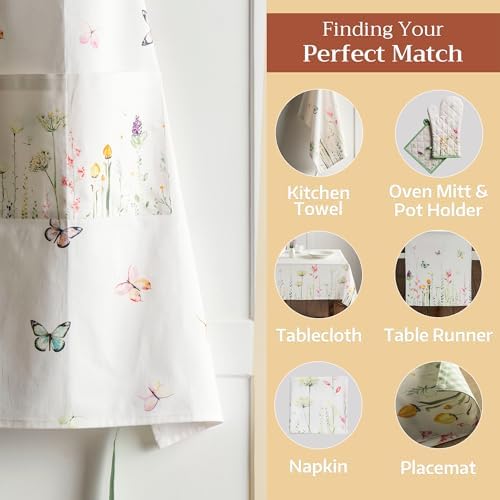 Maison d' Hermine 100% Cotton Apron for women with Pocket Kitchen Chef Apron for Men Cooking Gardening Server Waitress - Image 6